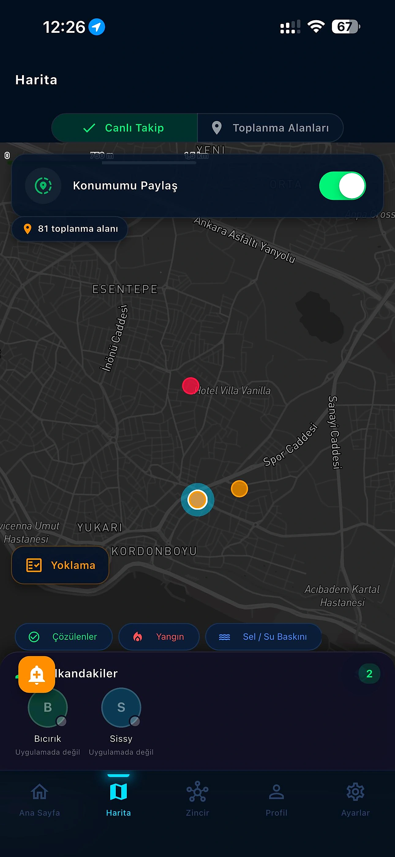 YANIZ Çevrimdışı Harita